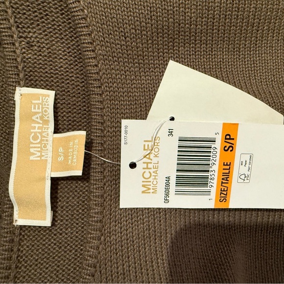 Michael Kors Olive Knit Sweater  with Gold Accent - Picture 6 of 7